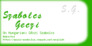 szabolcs geczi business card
