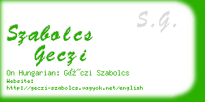 szabolcs geczi business card